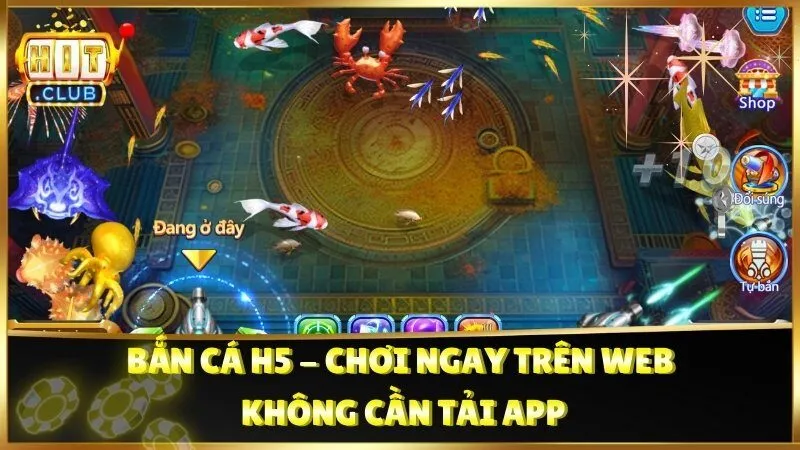 Bắn cá H5 - chơi ngay trên web, không cần tải app